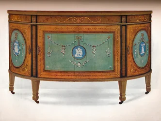 Kommode in Lunettenform