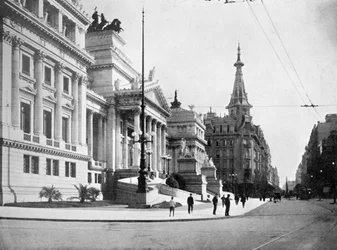 Kongresshalle und Avenida Callao, Buenos Aires, Argentinien