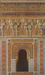 Gesims und Fenster in der Mitte der Fassade der Moschee, 1907