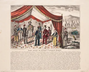 Kosaken besuchen den türkischen Mushir nach der Schlacht von Kurekdere, 1855