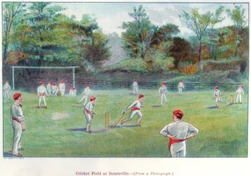 Cricketfeld in Bournville, 1892