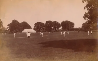 Cricketspiel, spätes 19. - frühes 20. Jahrhundert