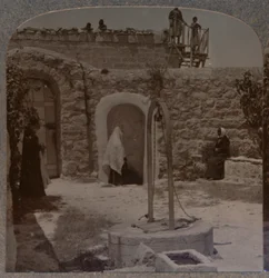 Davids Brunnen am Stadtrand von Bethlehem, um 1900