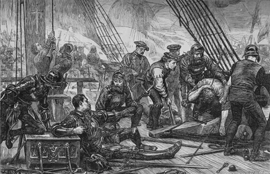 Tod von Sir Andrew Barton, August 1511, um 1880