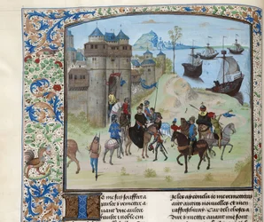 Abreise von Herzog Ludwig II. von Bourbon von Genua nach Tunis, ca. 1470-1475