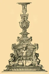 Entwurf für einen Kandelaber, 16. Jahrhundert, 1881