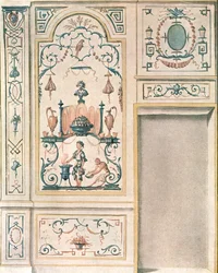 Entwurf für eine Speisezimmerwand, Frankreich, 1928
