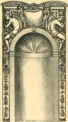 Entwurf für die Dekoration einer Nische, spätes 16. Jahrhundert, 1881