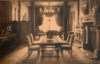 Speisesaal in der kubanischen Botschaft in Brüssel, Belgien, 1927
