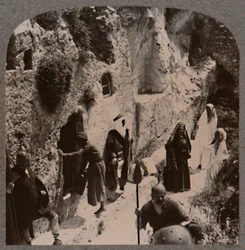 Jünger mit den Frauen früh am Grab Christi, ca. 1900