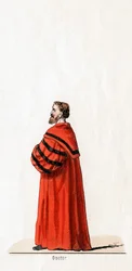 Doktor Butts, Kostümentwurf für Shakespeares Stück, Heinrich VIII., 19. Jahrhundert