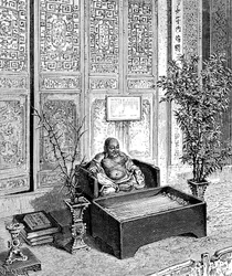 Hausaltar, Der lächelnde Buddha, um 1890