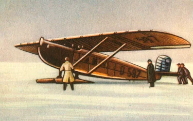 Dornier Merkur Flugzeug mit Schneekufen, 1920er Jahre, 1932