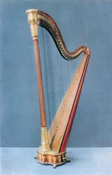 Doppelpedalharfe, hergestellt von Erard Frères, Paris, Mitte des 19. Jahrhunderts, 1948
