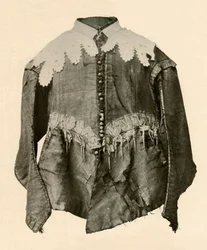 Wams aus schwarzer Seide mit Galonspitzen und silbernen Agraffen, 17. Jahrhundert, 1937