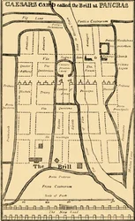 Dr. Stukeleys Plan des Lagers in St. Pancras, ca. 1750, ca. 1876