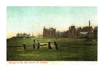 Golfspielen auf dem Golfplatz, St. Andrews