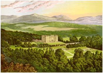 Drumlanrig Castle, Dumfriesshire, Schottland, Heimat des Herzogs von Buccleuch, ca. 1880