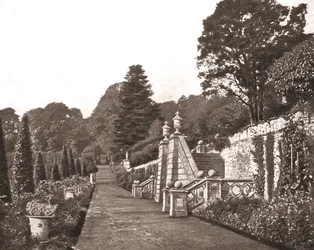 Drummond Castle Gärten, Perthshire, Schottland, 1894