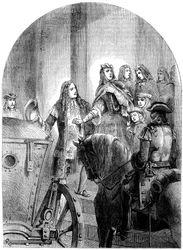 Herzogin von Savoyen und ihre Kinder verlassen Turin, 19. Jahrhundert