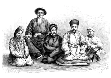 Dungans und Taranchis, Typen und Kostüme, ca. 1890