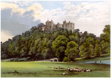 Dunster Castle, Heim der Familie Fownes-Luttrell, Somerset, um 1880