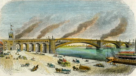 Eads Bridge, St. Louis, Missouri, USA, ca. 1874