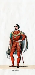 Earl of Surrey, Kostümentwurf für Shakespeares Stück, Heinrich VIII., 19. Jahrhundert