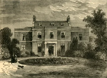 Earls Court House, ehemals John Hunters Haus, um 1876