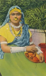 Ostindisches Mädchen, Trinidad, B.W.I., um 1952