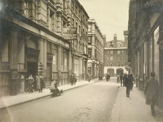 Ostende der Jewin Street, London, um 1920