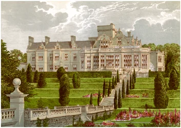 Easton Hall, Lincolnshire, Heimat von Baronet Cholmeley, um 1880