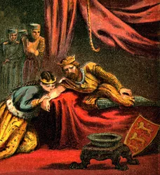 Edward von Woodstock, Prinz von Wales, mit seiner Frau, Joan, Prinzessin von Wales, um 1850