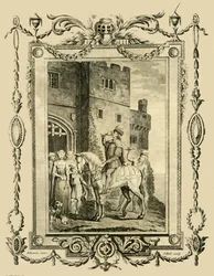 Eduard der Märtyrer, erstochen auf Befehl seiner Stiefmutter Elfrida, in Corfe Castle, 978, 1783