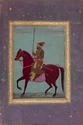Reiterporträt von Aurangzeb, 17. Jahrhundert