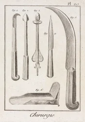 Ausrüstung, frühneuzeitliche chirurgische Messer