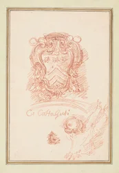 Wappen und Teil einer Figur