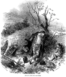 Delogierte irische Bauernfamilie, 1848