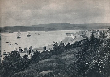 Exmouth - Ansicht des Strandes und des gegenüberliegenden Ufers, 1895