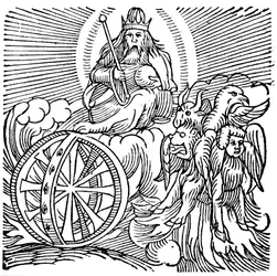 Ezekiels Vision eines Wagens im Himmel, ca. 614 v. Chr.