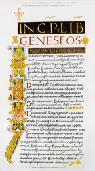 Faksimile des Beginns des Buches Genesis, 1840