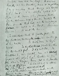 Faksimile-Seite des Manuskripts für Indian Summer of a Forsyte, von John Galsworthy, 1918, 1928