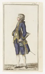 Modeplatte für Männerkostüm