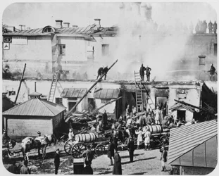 Feuer in Moskau, Russland, 1872