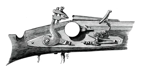 Feuerstein oder Schnapphahn aus Haddon Hall, Derbyshire, ca. 1620, ca. 1880