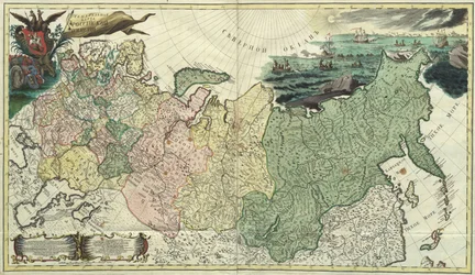 Erste Generalkarte des Russischen Reiches, 1745