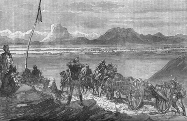Erster Blick auf Kandahar, ca. 1880