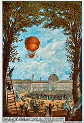 Erste Luftfahrt von Charles und Robert, Paris, Frankreich, 1783, 1890er Jahre