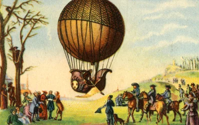 Erster bemannter Aufstieg eines Wasserstoffballons, Paris, Frankreich, 1. Dezember 1783, 1932