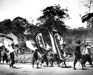 Fahnenträger, Singapur, 1900